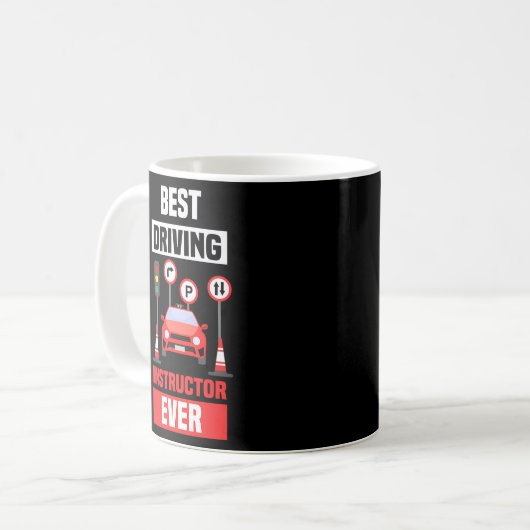 Bester Fahrlehrer je Redewendungen Lehrerlaufwerk Kaffeetasse (Vorderseite Links)