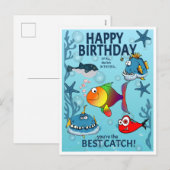 bester Fang Geburtstag Feiertagspostkarte (Vorne/Hinten)