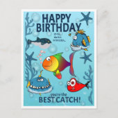bester Fang Geburtstag Feiertagspostkarte (Vorderseite)