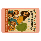 Bester Farbeffekt Vater je Geburtstag Magnet (Horizontal)