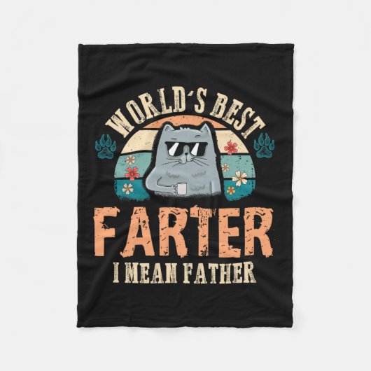 Bester Farter I Gemein Vater Bester Katzen Vater j Fleecedecke (Vorderseite)