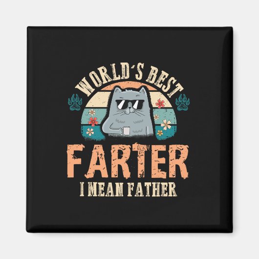 Bester Farter I Gemein Vater Bester Katzen Vater j Magnet (Vorne)