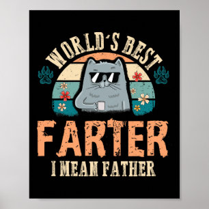 Bester Farter I Gemein Vater Bester Katzen Vater j Poster