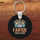 Bester Farter I Gemein Vater Bester Katzen Vater j Schlüsselanhänger (Vorderseite)