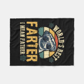 Bester Farter I Gemein Vater Bester Vater je Coole Fleecedecke (Vorderseite (Horizontal))