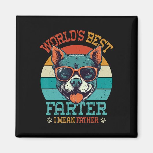 Bester Farter I Gemein Vater Bester Vater je Coole Magnet (Vorne)