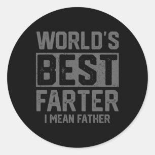 Bester Farter I Gemein Vatermütter Tag für Vater Runder Aufkleber