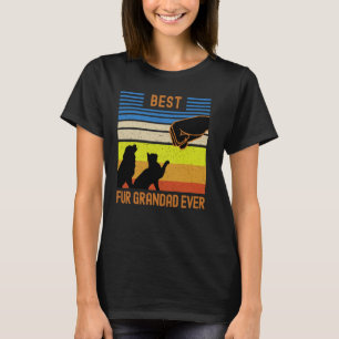 Bester Fell-Opa Ever Lustig Vintage Retro Hund Kat T-Shirt