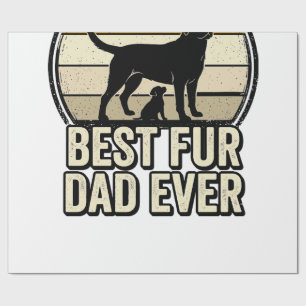 Bester Fell-Vater Allerzeit Vintage Hund-Vater Shi Geschenkpapier