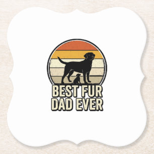 Bester Fell-Vater überhaupt Vintage-Hund-Vater-Shi Untersetzer