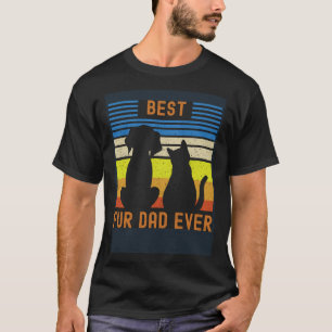 Bester Fell-Vater überhaupt Vintage Retro Hunde- u T-Shirt