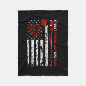 Bester Feuerwehrmann Vater aller Zeiten Fleecedecke (Vorderseite)