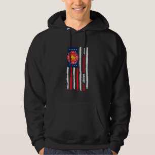 Bester Feuerwehrmann-Vater aller Zeiten USA-Flagge Hoodie
