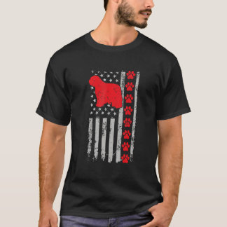 Bester Firefighter Bergamasco Mama Vater je US-Fla T-Shirt