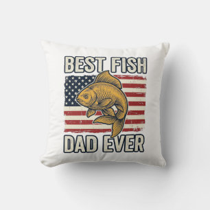 Bester Fisch-Vater Aller Zeiten Vintage-Goldfisch- Kissen