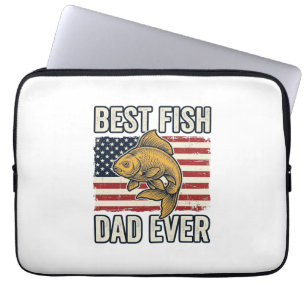 Bester Fisch-Vater Aller Zeiten Vintage-Goldfisch- Laptopschutzhülle