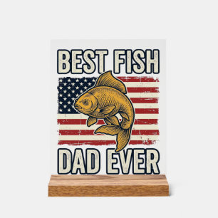 Bester Fischvater Aller Zeiten Vintage-Goldfisch-S Acrylschild
