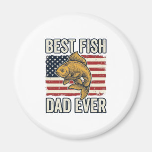 Bester Fischvater Aller Zeiten Vintage-Goldfisch-S Magnet