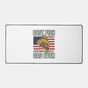 Bester Fischvater Aller Zeiten Vintage-Goldfisch-S Schreibtischunterlage