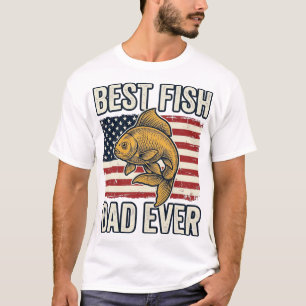 Bester Fischvater Aller Zeiten Vintage Goldfisch-S T-Shirt
