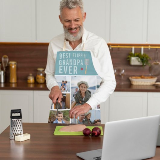 Bester Flippin-Großvater je | FotoCollage Schürze