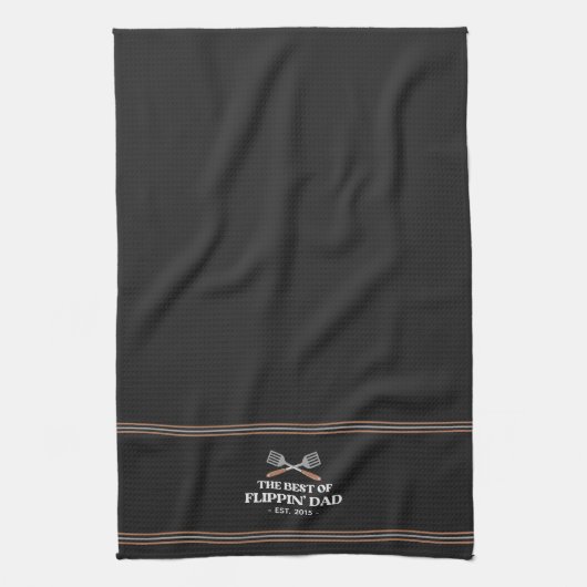 Bester Flippin Vater Spatula Funny Retro Geschirrtuch (Vertikal)