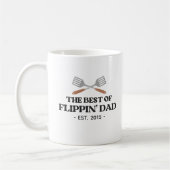 Bester Flippin Vater Spatula Funny Retro Kaffeetasse (Links)