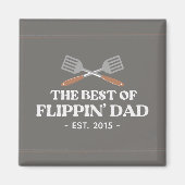 Bester Flippin Vater Spatula Funny Retro Magnet (Vorne)
