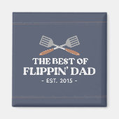 Bester Flippin Vater Spatula Funny Retro Magnet (Vorne)