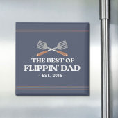 Bester Flippin Vater Spatula Funny Retro Magnet
