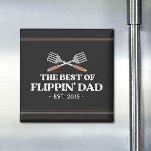 Bester Flippin Vater Spatula Funny Retro Magnet