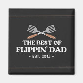 Bester Flippin Vater Spatula Funny Retro Magnet (Vorne)