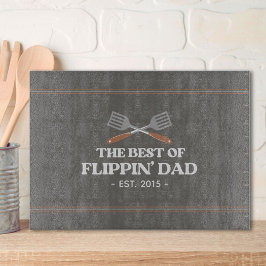 Bester Flippin Vater Spatula Funny Retro Schneidebrett