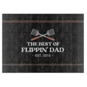 Bester Flippin Vater Spatula Funny Retro Schneidebrett (Vorderseite)