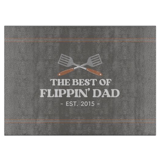 Bester Flippin Vater Spatula Funny Retro Schneidebrett (Vorderseite)