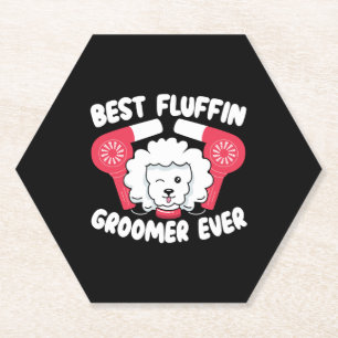 Bester Fluffin Groomer je Hund wächst Pelzkünstler Untersetzer