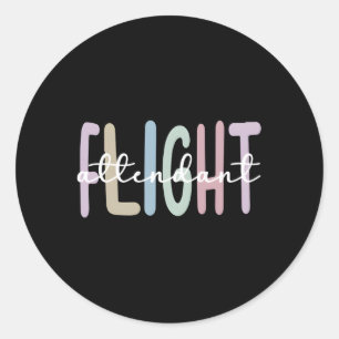 Bester Flug Attendant Wertschätzung Stewardess Runder Aufkleber