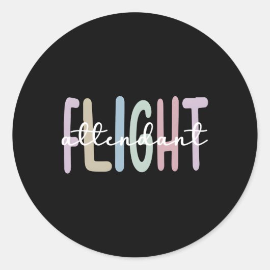 Bester Flug Attendant Wertschätzung Stewardess Runder Aufkleber (Vorderseite)