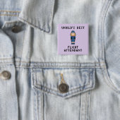 Bester Flugbegleiter der Welt Button (Beispiel)