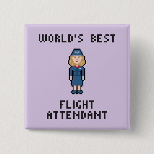 Bester Flugbegleiter der Welt Button (Vorderseite)