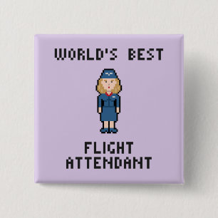 Bester Flugbegleiter der Welt Button