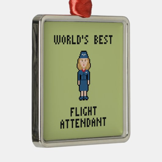 Bester Flugbegleiter der Welt Silbernes Ornament (Rechts)