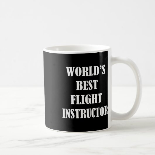 Bester Fluglehrer der Welt - CFI-Pilot-Lehrer Kaffeetasse (Rechts)
