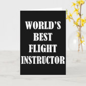 Bester Fluglehrer der Welt - Cfi Pilot Lehrer Karte (Gelbe Blume)