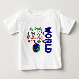 Bester Fluglinien-Pilot in Welt 2 (Vati) Baby T-shirt