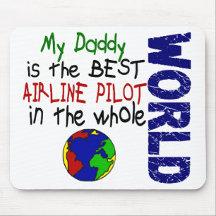 Bester Fluglinien-Pilot in Welt 2 (Vati) Mousepad