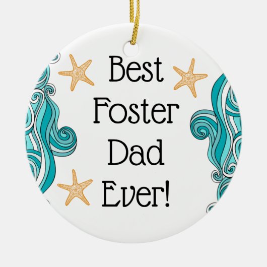 Bester Foster Vater je Starfish Story Adoption Ges Keramikornament (Vorne)