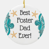 Bester Foster Vater je Starfish Story Adoption Ges Keramikornament (Hinten)