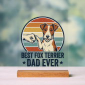 Bester Fox Terrier Vater Aller Zeiten Vintage Hund Acrylschild (Neutral)