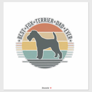 Bester Fox Terrier Vater Aller Zeiten Vintage Hund Aufkleber